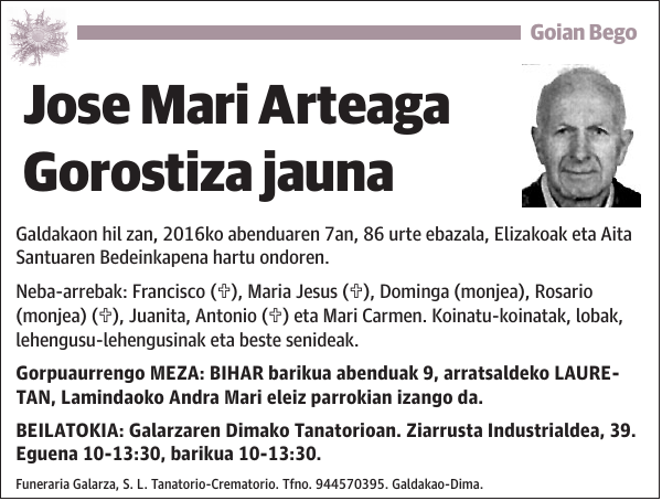 Jose Mari Arteaga Gorostiza