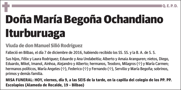 María Begoña Ochandiano Iturburuaga