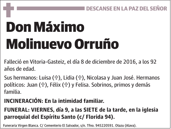 Máximo Molinuevo Orruño