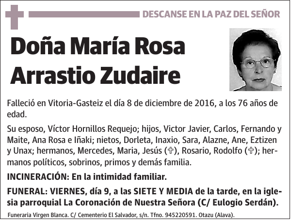 María Rosa Arrastio Zudaire