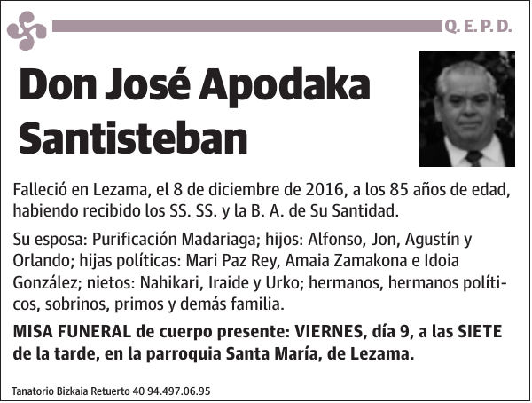 José Apodaka Santisteban