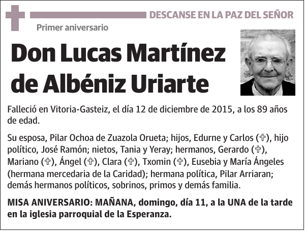 Lucas Martínez de Albéniz Uriarte