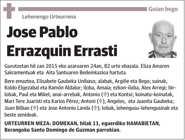 Jose Pablo Errazquin Errasti