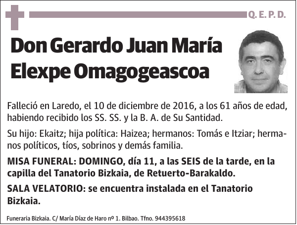 Gerardo Juan María Elexpe Omagogeascoa