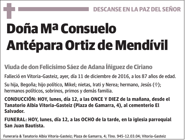 Mª Consuelo Antépara Ortiz de Mendívil