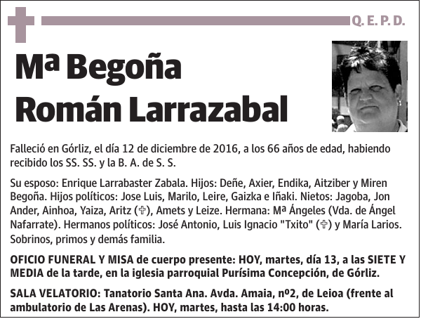 Mª Begoña Román Larrazabal