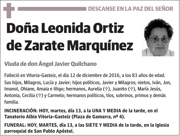 Leonida Ortiz de Zarate Marquínez