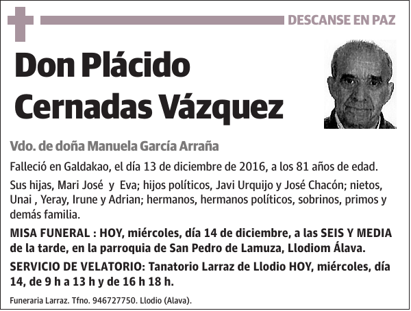 Plácido Cernadas Vázquez