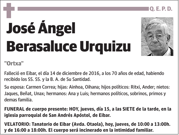 José Ángel Berasaluce Urquizu