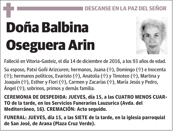 Balbina Oseguera Arin