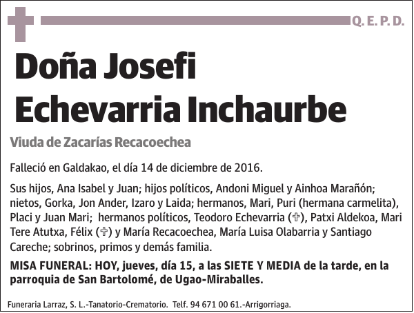 Josefi Echevarria Inchaurbe