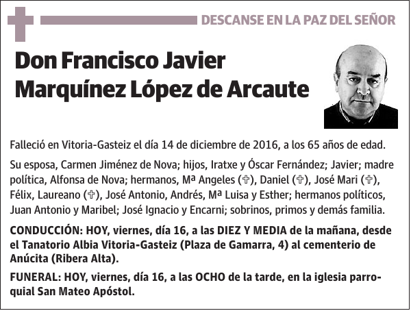 Francisco Javier Marquínez López de Arcaute