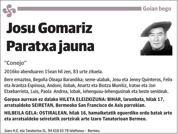 Josu Gomariz Paratxa