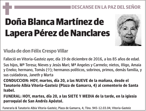 Blanca Martínez de Lapera Pérez de Nanclares