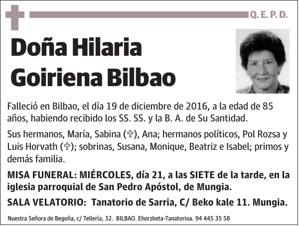 Hilaria Goiriena Bilbao