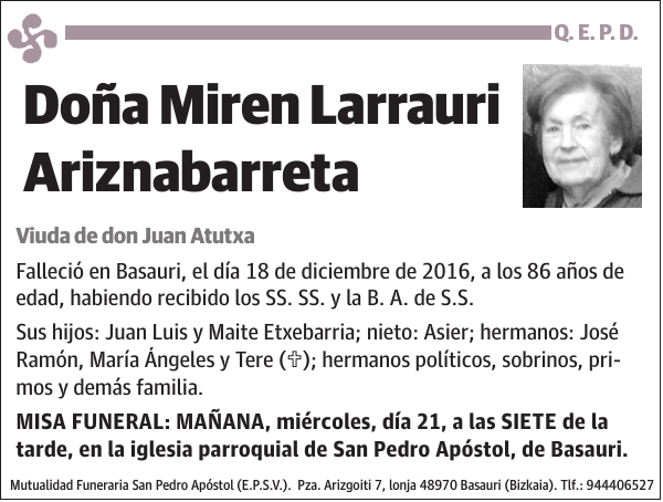 Miren Larrauri Ariznabarreta