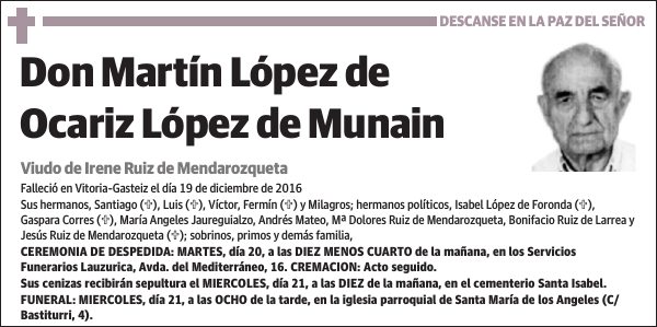 Martín López de Ocariz López de Munain