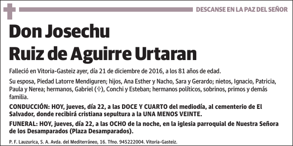 Josechu Ruiz de Aguirre Urtaran