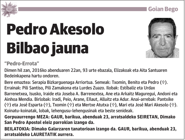 Pedro Akesolo Bilbao