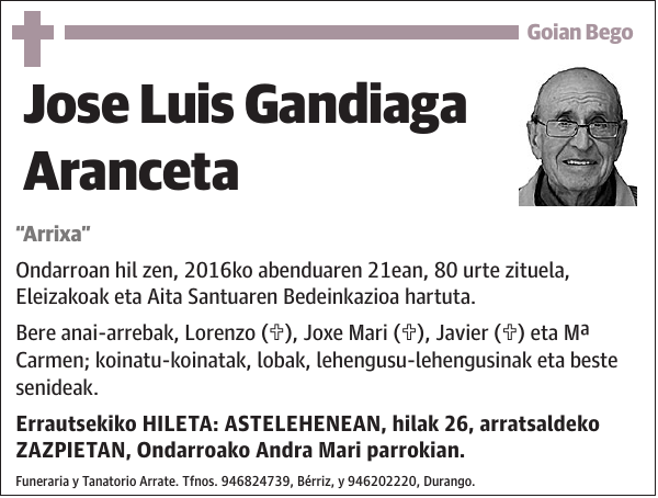 Jose Luis Gandiaga Aranceta