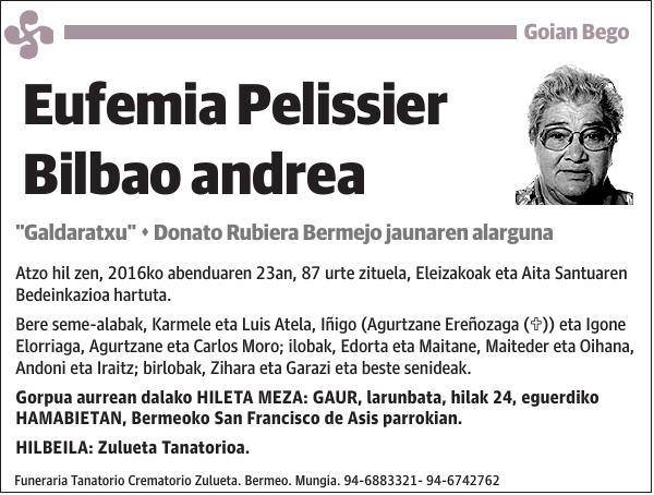 Eufemia Pelissier Bilbao