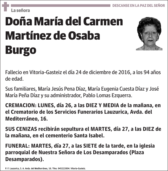 María del Carmen Martínez de Osaba