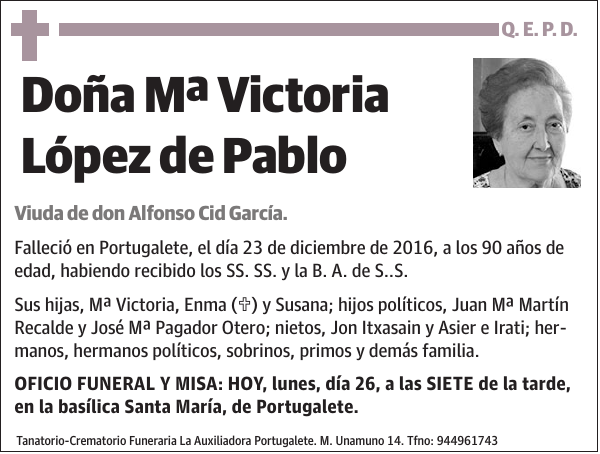 Mª Victoria López de Pablo