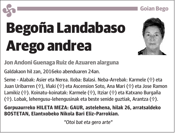 Begoña Landabaso Arego