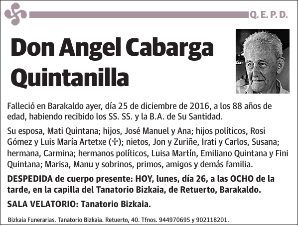 Angel Cabarga Quintanilla