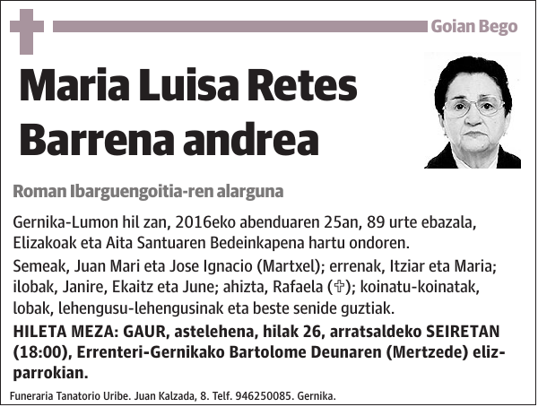 Maria Luisa Retes Barrena