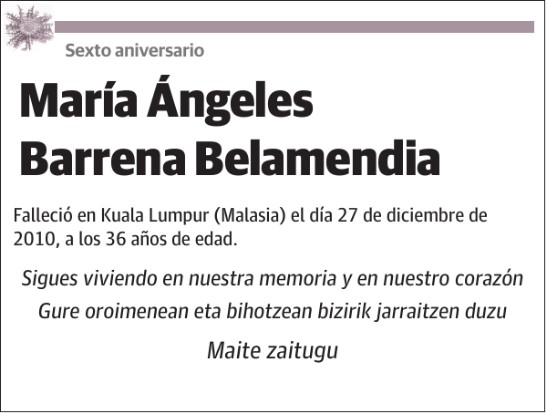 María Ángeles Barrena Belamendia