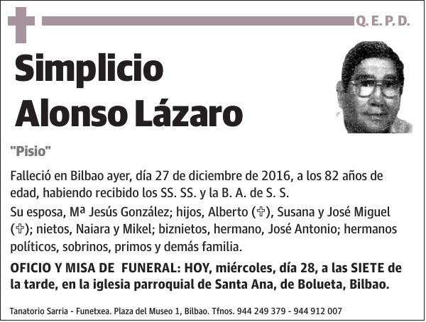 Simplicio Alonso Lázaro 'Pisio'