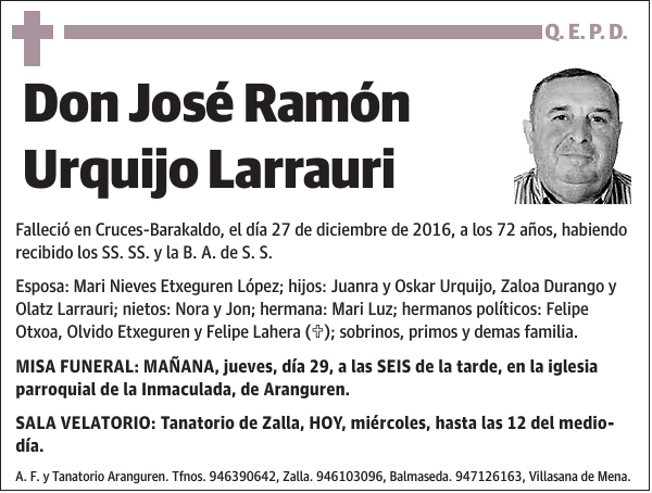 José Ramón Urquijo Larrauri