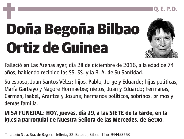 Begoña Bilbao Ortiz de Guinea