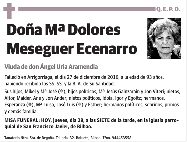 Mª Dolores Meseguer Ecenarro