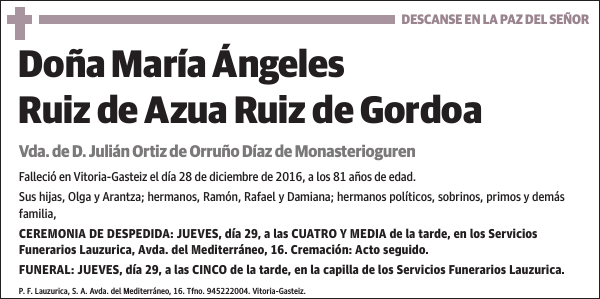 María Ángeles Ruiz de Azua Ruiz de Gordoa