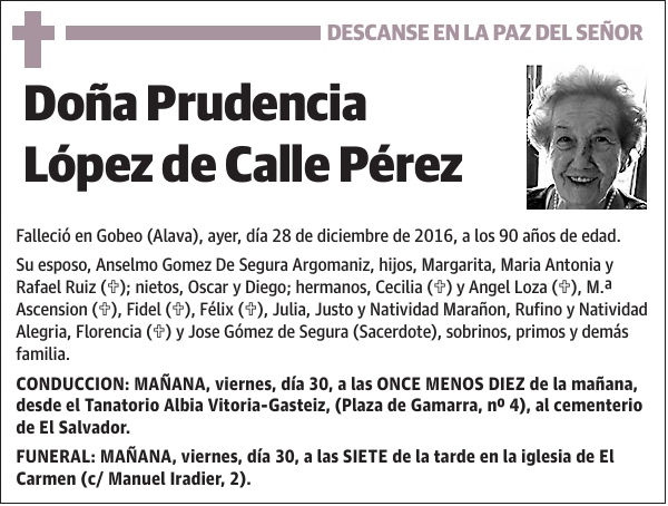 Prudencia López de Calle Pérez