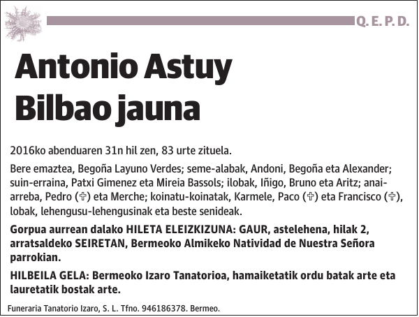 Antonio Astuy Bilbao