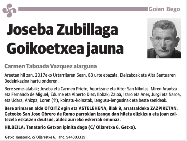 Joseba Zubillaga Goikoetxea