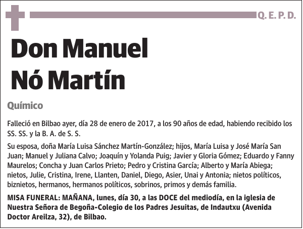 Manuel Nó Martín Químico