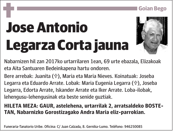 Jose Antonio Legarza Corta