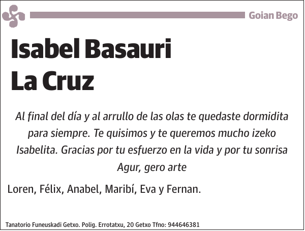 Isabel Basauri La Cruz