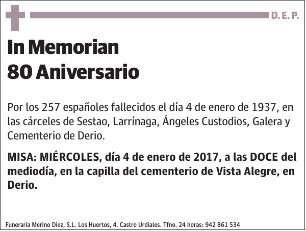 In Memorian 80 Aniversario