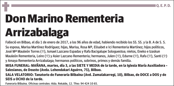 Marino Rementeria Arrizabalaga