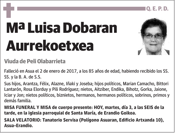 Mª Luisa Dobaran Aurrekoetxea