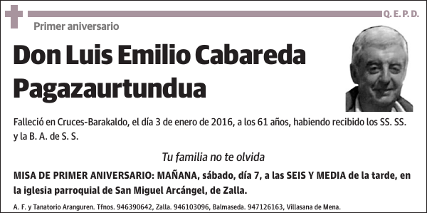 Luis Emilio Cabareda Pagazaurtundua