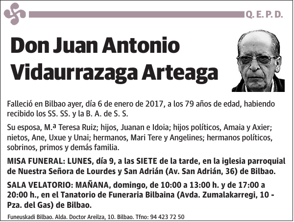 Juan Antonio Vidaurrazaga Arteaga