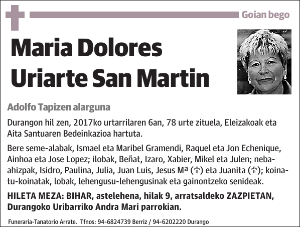 Maria Dolores Uriarte San Martin