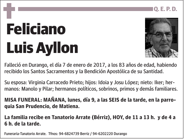 Feliciano Luis Ayllon