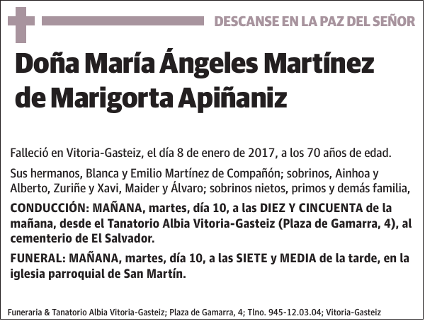 María Ángeles Martínez de Marigorta Apiñaniz